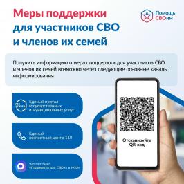 Меры поддержки для участников СВО